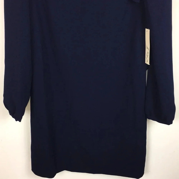 Eliza J Blue Long Sleeve Ruffle Shift Dress Size 6 - Picture 5 of 7
